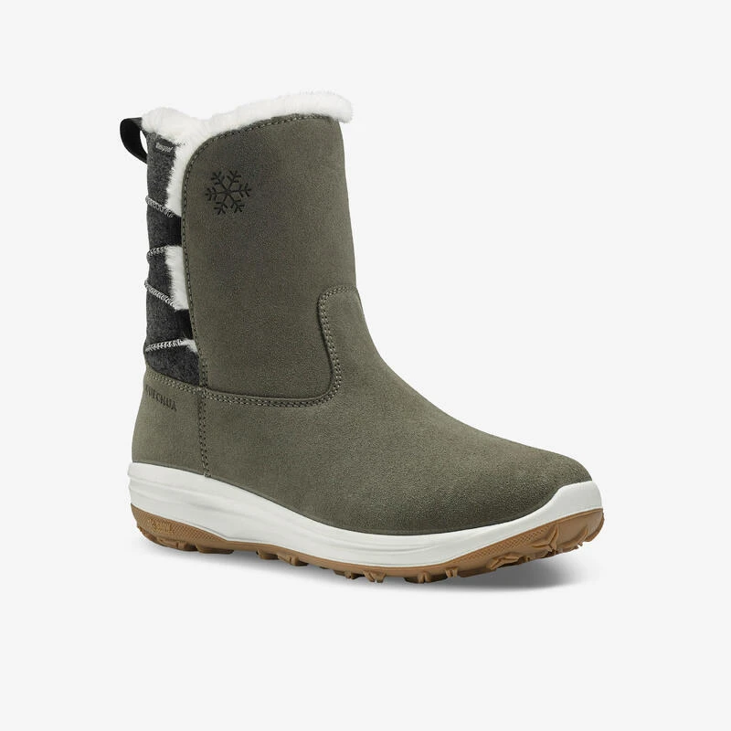 Quechua Bottes De Neige Chaudes Imperméables De Randonnée - SH500 Cuir- Femme 1 Quechua Bottes De Neige Chaudes Imperméables De Randonnée - SH500 Cuir- Femme