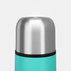 Quechua Bouteille Isotherme Inox 0,4L Avec Gobelet Pour La Randonnée - Turquoise -Quechua Magasin bouteille isotherme inox 04l avec gobelet pour la randonnee turquoise 3