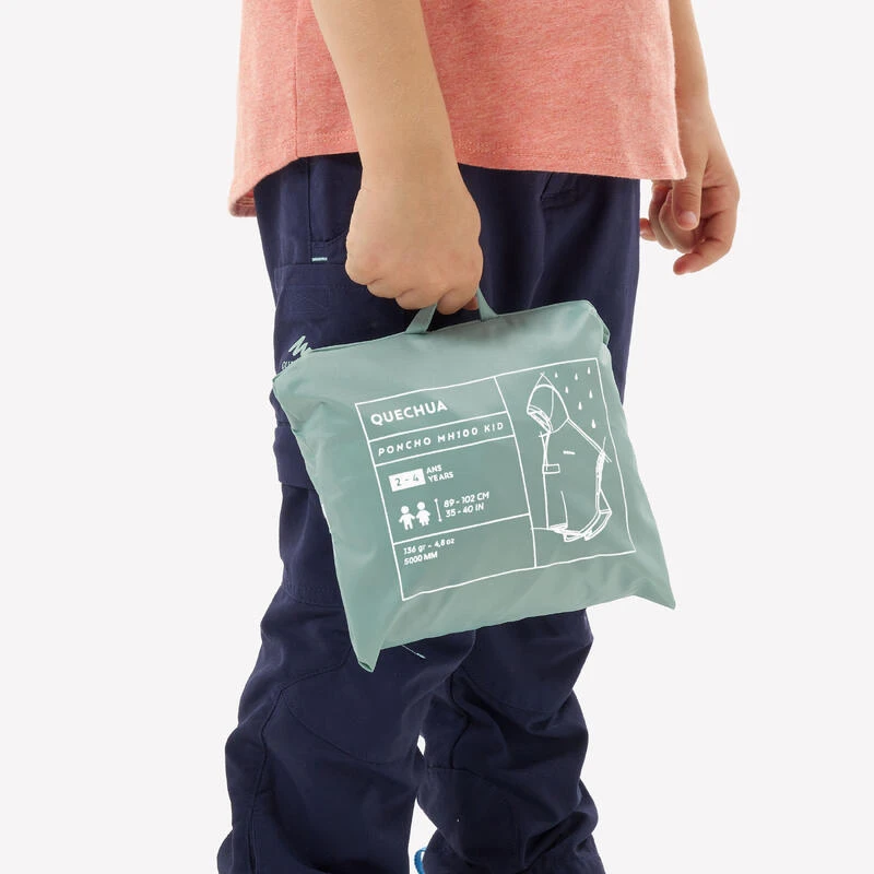 Quechua Cape De Pluie MH100 2-6 Ans VERTE 10 Quechua Cape De Pluie MH100 2-6 Ans VERTE – Image 10