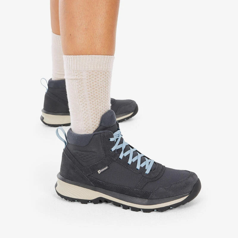 Quechua Chaussette Hike 100 High - Beige Bordeaux - Lyocell & Lin - Lot De 2 Paires 2 Quechua Chaussette Hike 100 High - Beige Bordeaux - Lyocell & Lin - Lot De 2 Paires – Image 2