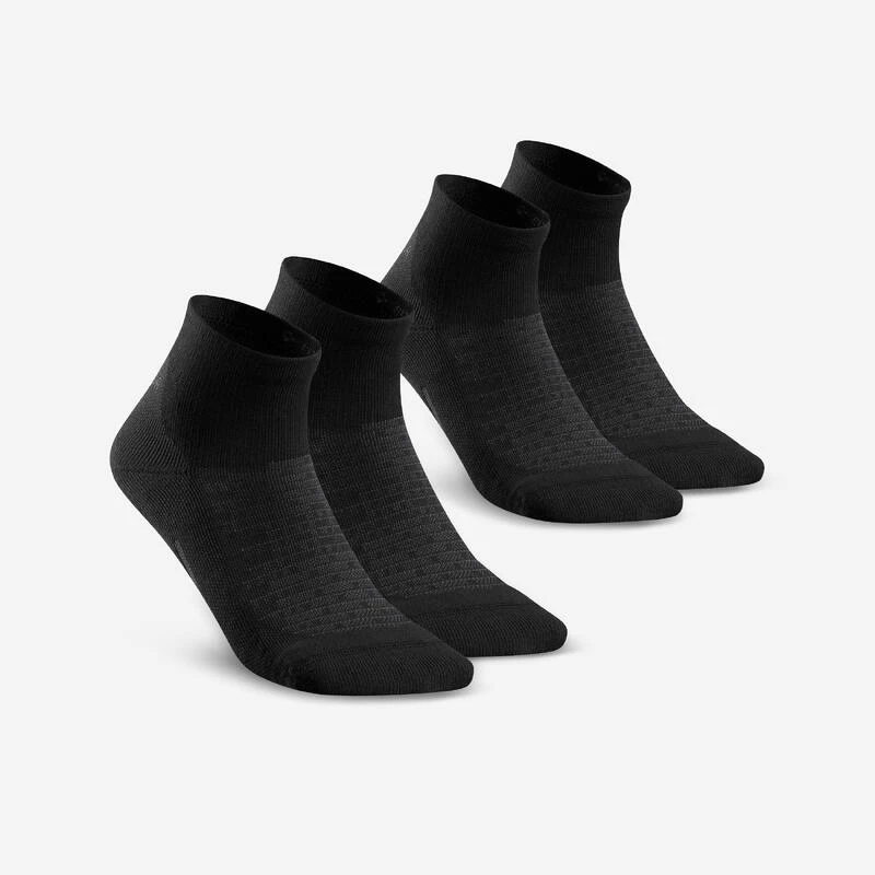 Quechua Chaussette Hike 100 Mid - Noir - Lot De 2 Paires 1 Quechua Chaussette Hike 100 Mid - Noir - Lot De 2 Paires