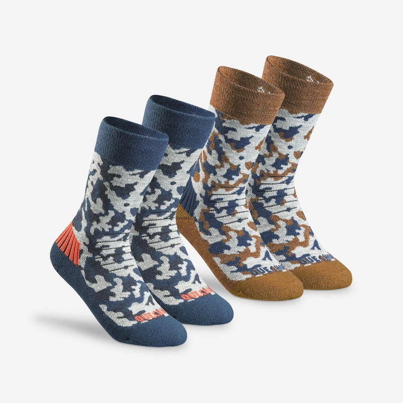 Quechua Chaussettes Chaudes De Randonnée - SH100 MID - Enfant X2 Paires 1 Quechua Chaussettes Chaudes De Randonnée - SH100 MID - Enfant X2 Paires