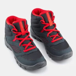 Quechua Chaussures De Randonnée Enfant Avec Lacets MH100 MID Grise Foncée Du 35 AU 38 -Quechua Magasin chaussures de randonnee enfant avec lacets mh100 mid grise foncee du 35 au 38 3