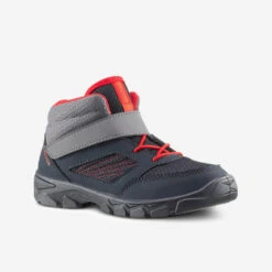 Quechua Chaussures De Randonnée Enfant Avec Scratch MH100 Mid Grise Foncée Du 24 AU 34