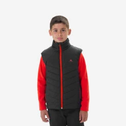 Quechua GILET DOUDOUNE DE RANDONNÉE - HYBRIDE NOIR - ENFANT 7-15 ANS