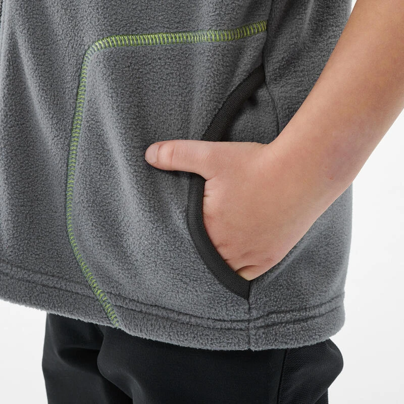 Quechua Gilet Polaire Sans Manche De Randonnée - MH150 Gris - Enfant 2 - 6 Ans 5 Quechua Gilet Polaire Sans Manche De Randonnée - MH150 Gris - Enfant 2 - 6 Ans – Image 5