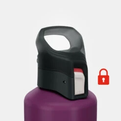 Quechua Gourde Alu 1L Avec Bouchon à Ouverture Rapide Pour La Randonnée - Violet -Quechua Magasin gourde alu 1l avec bouchon a ouverture rapide pour la randonnee violet 3