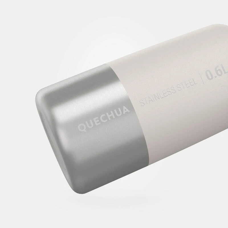 Quechua Gourde Inox 0,6L Avec Bouchon à Vis Pour La Randonnée - Blanc 3 Quechua Gourde Inox 0,6L Avec Bouchon à Vis Pour La Randonnée - Blanc – Image 3