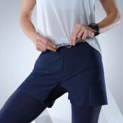 Quechua Legging Short Ultra Léger - Randonnée Rapide - FH900 Bleu - Femme -Quechua Magasin legging short ultra leger randonnee rapide fh900 bleu femme 3