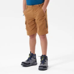 Quechua Pantalon De Randonnée Modulable Enfant MH550 Marron Foncé 7-15 Ans -Quechua Magasin pantalon de randonnee modulable enfant mh550 marron fonce 7 15 ans 3