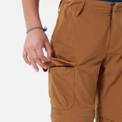 Quechua Pantalon De Randonnée Modulable Enfant MH550 Marron Foncé 7-15 Ans -Quechua Magasin pantalon de randonnee modulable enfant mh550 marron fonce 7 15 ans 6