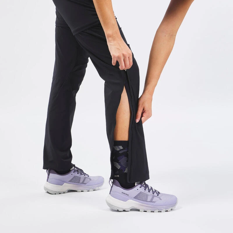 Quechua Pantalon Modulable De Randonnée Montagne - MH550 - Noir- Femme 8 Quechua Pantalon Modulable De Randonnée Montagne - MH550 - Noir- Femme – Image 8