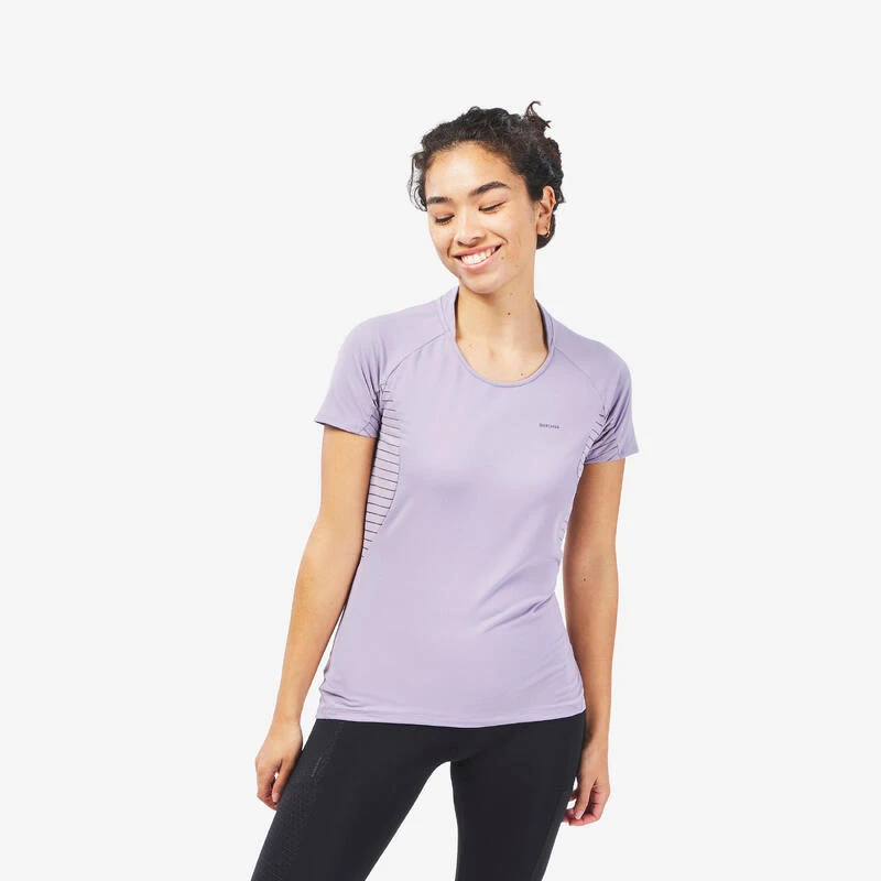 Quechua T-shirt Manches Courtes De Randonnée Montagne - MH500 - Violet - Femme 1 Quechua T-shirt Manches Courtes De Randonnée Montagne - MH500 - Violet - Femme