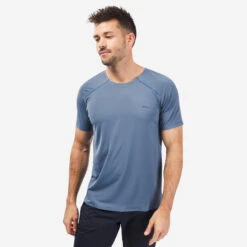 Quechua T-shirt Manches Courtes De Randonnée Rapide Homme FH900 Ice