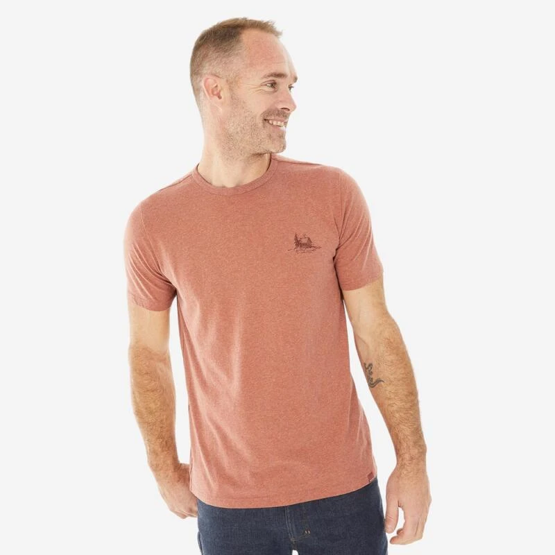 Quechua T-SHIRT NH100 MARRON H 1 Quechua T-SHIRT NH100 MARRON H