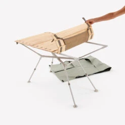 Quechua TABLE DE CAMPING COMPACTE 4/6 PERSONNES - PLATEAU BOIS - POCHE DE RANGEMENT -Quechua Magasin table de camping compacte 46 personnes plateau bois poche de rangement 7
