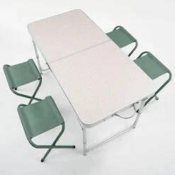 Quechua TABLE DE CAMPING PLIANTE - 4 TABOURETS - 4 À 6 PERSONNES -Quechua Magasin table de camping pliante 4 tabourets 4 a 6 personnes 4