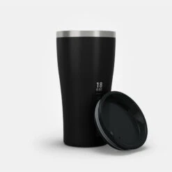 Quechua Magasin -Quechua Magasin tasse verre mh500 isotherme double paroi inox camp du randonneur 05l noir 1