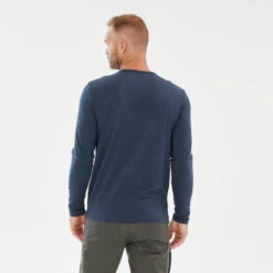 Quechua Tee-shirt NH100 ML Homme - Bleu Marine -Quechua Magasin tee shirt nh100 ml homme bleu marine 2