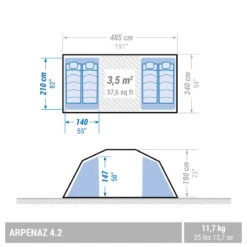 Quechua Tente à Arceaux De Camping - Arpenaz 4.2 - 4 Personnes - 2 Chambres 12 Quechua Tente à Arceaux De Camping - Arpenaz 4.2 - 4 Personnes - 2 Chambres -Quechua Magasin tente a arceaux de camping arpenaz 42 4 personnes 2 chambres 2
