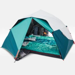Quechua Tente De Camping - 2 Seconds EASY - 3 Places - Fresh & Black -Quechua Magasin tente de camping 2 seconds easy 3 places fresh and black 3