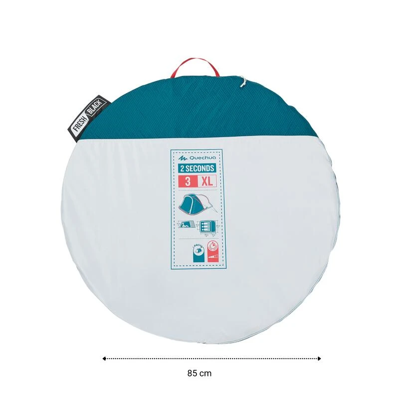 Quechua Tente De Camping - 2 SECONDS XL - 3 Places - Fresh & Black 3 Quechua Tente De Camping - 2 SECONDS XL - 3 Places - Fresh & Black – Image 3