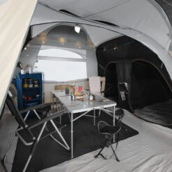 Quechua Tente Gonflable De Camping - Air Seconds 8.4 F&B - 8 Places - 4 Chambres -Quechua Magasin tente gonflable de camping air seconds 84 f and b 8 places 4 chambres 3