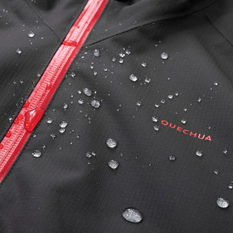 Quechua Veste Imperméable De Randonnée - MH550 Noire - Enfant 2 Quechua Veste Imperméable De Randonnée - MH550 Noire - Enfant – Image 2