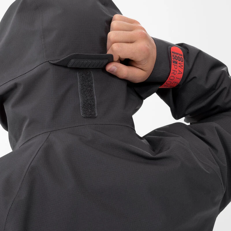 Quechua Veste Imperméable De Randonnée - MH550 Noire - Enfant 5 Quechua Veste Imperméable De Randonnée - MH550 Noire - Enfant – Image 5