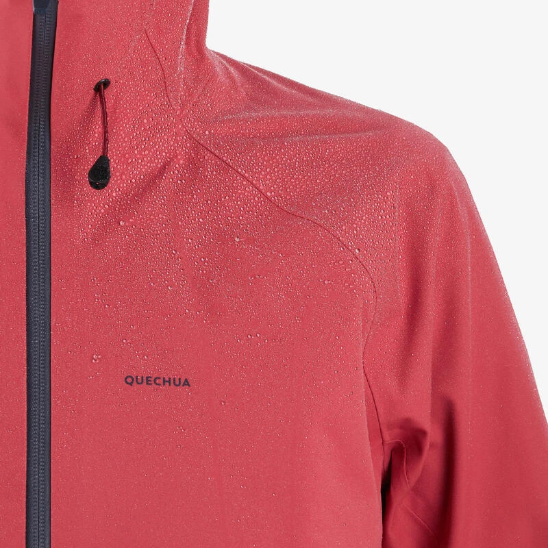 Quechua Veste Imperméable De Randonnée Montagne - MH500 - Femme - Framboise 3 Quechua Veste Imperméable De Randonnée Montagne - MH500 - Femme - Framboise – Image 3
