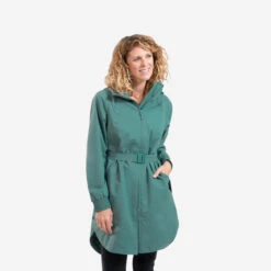 Quechua Veste Longue Imperméable De Randonnée - Raincut Long Series - Femme