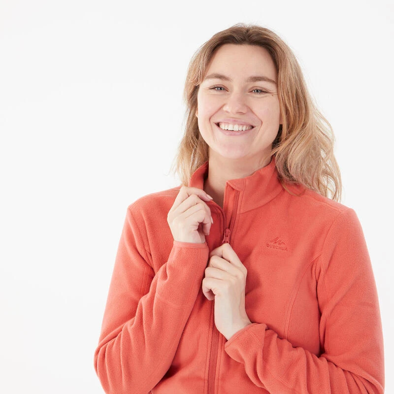 Quechua Veste Polaire De Randonnée - MH120 -orange Femme 5 Quechua Veste Polaire De Randonnée - MH120 -orange Femme – Image 5
