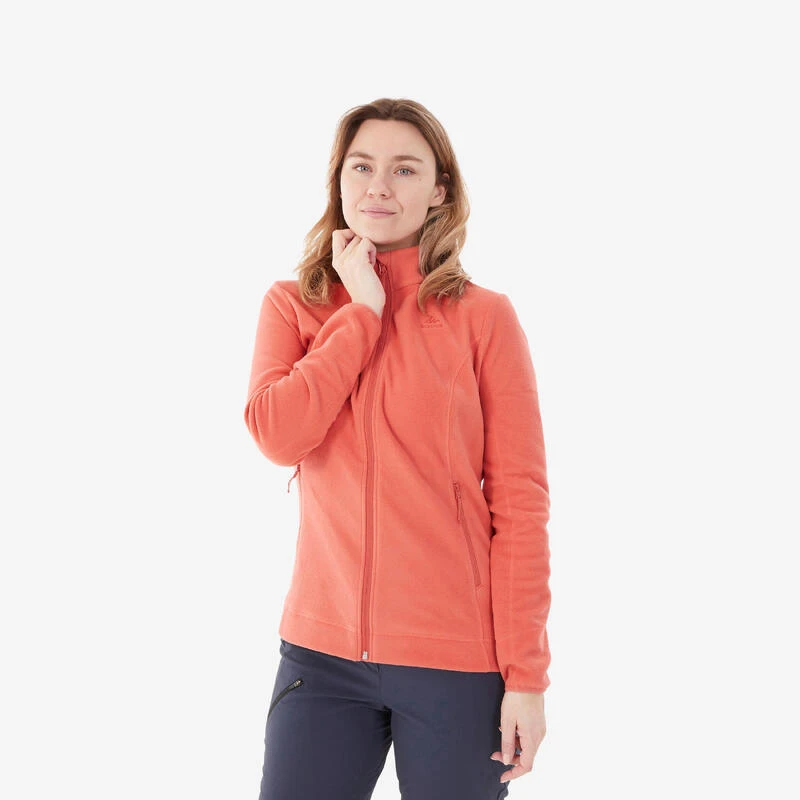 Quechua Veste Polaire De Randonnée - MH120 -orange Femme 1 Quechua Veste Polaire De Randonnée - MH120 -orange Femme