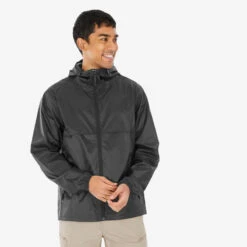 Quechua VESTE RAINCUT FULLZIP NOIRE H 8 Quechua VESTE RAINCUT FULLZIP NOIRE H -Quechua Magasin veste raincut fullzip noire h 2