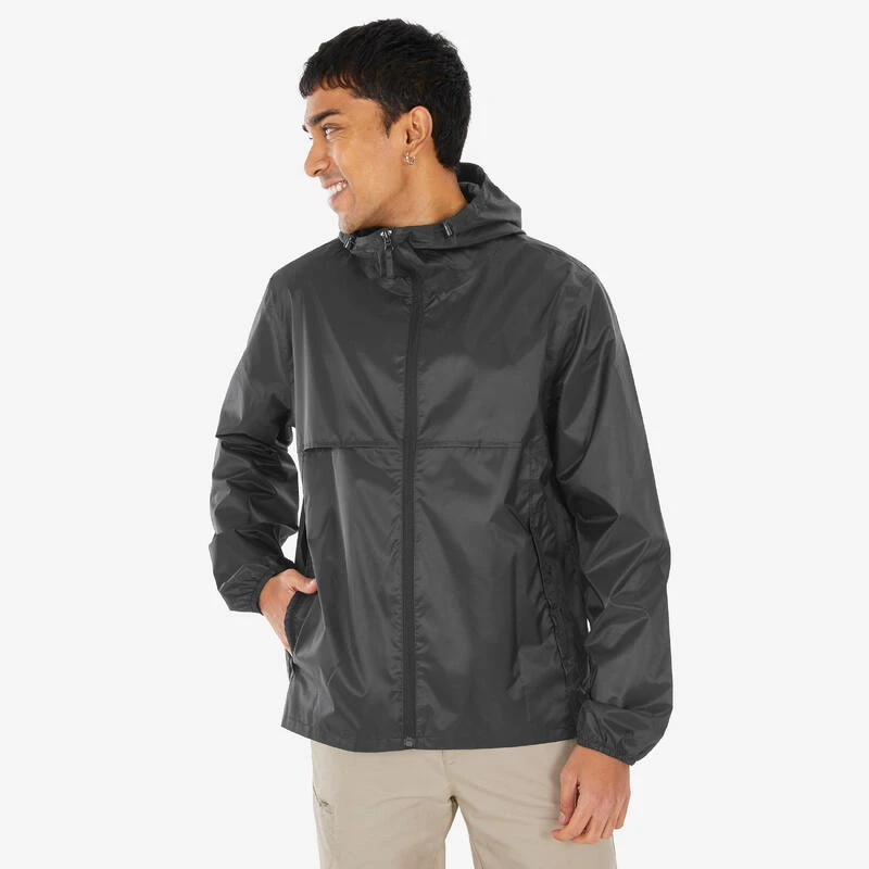 Quechua VESTE RAINCUT FULLZIP NOIRE H 4 Quechua VESTE RAINCUT FULLZIP NOIRE H – Image 4