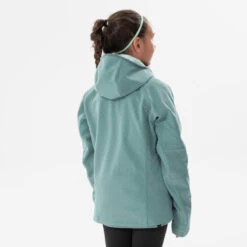 Quechua VESTE SOFTSHELL RANDONNEE - MH550 VERT PASTEL - ENFANT 7-15 ANS -Quechua Magasin veste softshell randonnee mh550 vert pastel enfant 7 15 ans 3
